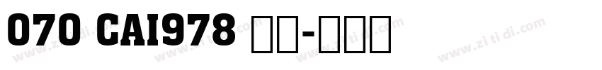 070 CAI978 字体字体转换